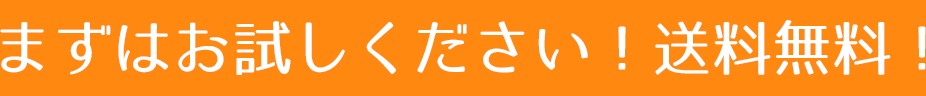まずはお試しください!送料無料!
